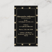 Carte De Visite Luxury Black Gold Crown Pattern Elegant (Dos)