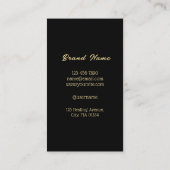 Carte De Visite Luxury Black & Gold Mystical Amulets Ritual Candle (Dos)