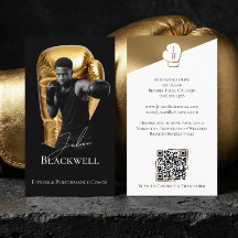 Luxury Black Gold Personal Trainer Boxing Photo