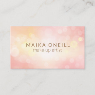 Carte De Visite Luxury Blush PInk Bokeh parties scintillant médias