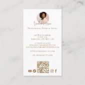 Carte De Visite Luxury Blush Pink Gold Beauty Makeup Artist Studio (Dos)
