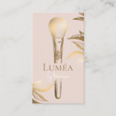 Carte De Visite Luxury Blush Pink Gold Beauty Makeup Artist Studio (Devant)