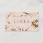 Carte De Visite Luxury Blush Pink Gold Beauty Salon Makeup Studio (Devant)