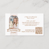 Carte De Visite Luxury Chic Professional Home Baker Cupcake Bakery (Dos)