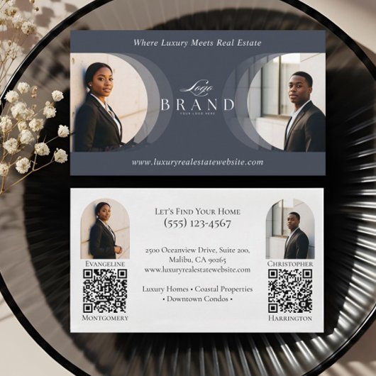 Carte De Visite Luxury Classy Dual Agent Professional Real Estate