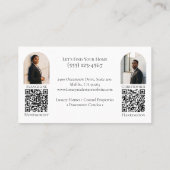 Carte De Visite Luxury Classy Dual Agent Professional Real Estate (Dos)