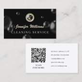 Carte De Visite Luxury cleaning mop logo cleaner (Devant / Derrière)