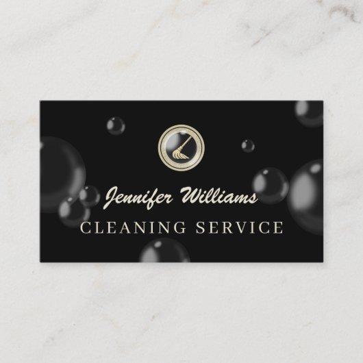 Carte De Visite Luxury cleaning mop logo cleaner (Devant)