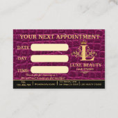 Carte De Visite Luxury Crocodile Leather Appointment Card (Dos)