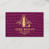 Carte De Visite Luxury Crocodile Leather Appointment Card (Devant)