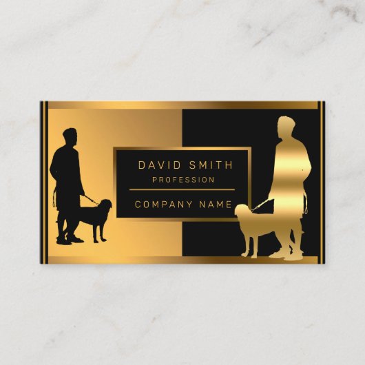 Carte De Visite Luxury Dog Walker Professional Ajouter Votre Texte (Devant)