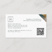 Carte De Visite Luxury Elegant Abstract Interior Designer Photo (Dos)