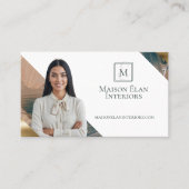 Carte De Visite Luxury Elegant Abstract Interior Designer Photo (Devant)
