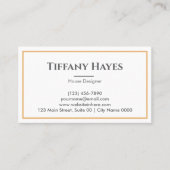 Carte De Visite Luxury Elegant Timeles Monochrome Modern Texture (Devant)