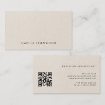 Luxury Faux Leather Certified Accountant QR Code