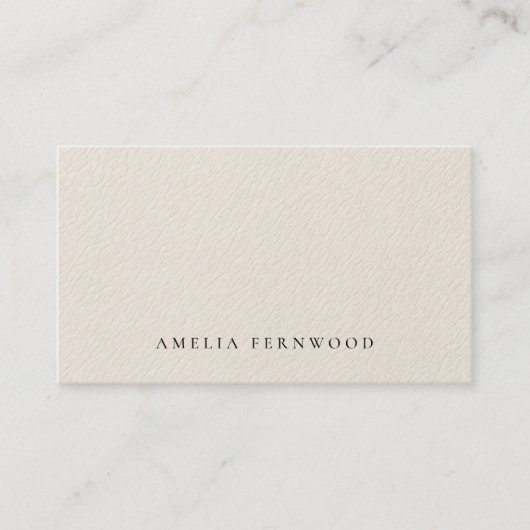 Carte De Visite Luxury Faux Leather Certified Accountant QR Code (Devant)