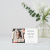 Carte De Visite Luxury Floral Arch Photo Stylish Interior Designer (Debout devant)