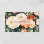 Carte De Visite Luxury Floral Arch Photo Stylish Interior Designer (Dos)