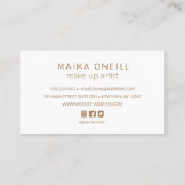 Carte De Visite Luxury Gold Bokeh parties scintillant médias socia (Dos)