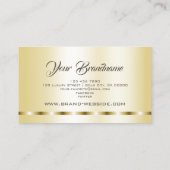 Carte De Visite Luxury Gold Effet Modèle Marketing professionnel (Dos)