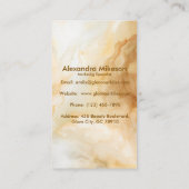Carte De Visite Luxury Gold Marble  (Dos)