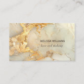 Carte De Visite  Luxury Gold Marble | QR Code (Devant)