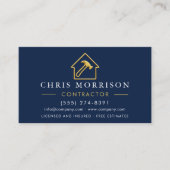 Carte De Visite Luxury Gold Metal Contractor QR Code (Devant)