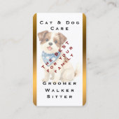Carte De Visite Luxury Grooming Dog Personalized Trendy Collection (Dos)