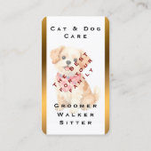 Carte De Visite Luxury Grooming Pet Personalized Modern Collection (Dos)