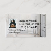 Carte De Visite Luxury Home Interior Design Stylist Photo Qr Code (Devant)