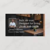 Carte De Visite Luxury Home Renovation Home Builder Photo Qr Code (Devant)