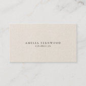 Carte De Visite Luxury Ivory Leather Professional Minimal Custom (Devant)