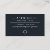 Carte De Visite  Luxury Lawyer Attorney at Law Black Silver (Devant)