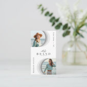 Carte De Visite Luxury Minimal Modern Professional 2 Photo Logo (Debout devant)