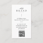 Carte De Visite Luxury Minimal Modern Professional 2 Photo Logo (Dos)