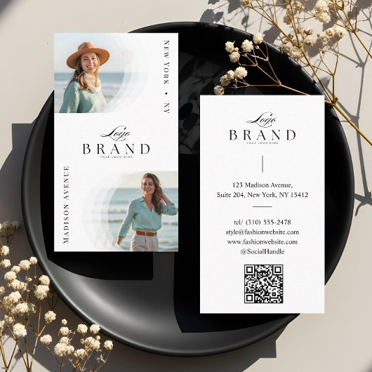 Carte De Visite Luxury Minimal Modern Professional 2 Photo Logo