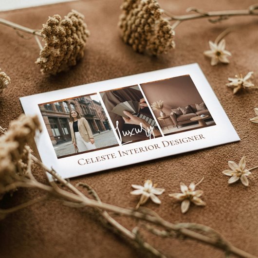 Carte De Visite Luxury Modern Elegant Photo Layout Interior Design