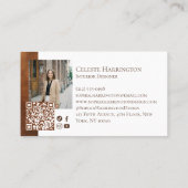 Carte De Visite Luxury Modern Elegant Photo Layout Interior Design (Dos)