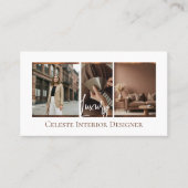 Carte De Visite Luxury Modern Elegant Photo Layout Interior Design (Devant)