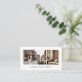 Carte De Visite Luxury Modern Elegant Photo Layout Real Estate  (Debout devant)