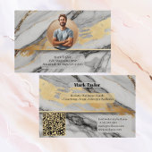 Carte De Visite Luxury Modern Holistic Wellness Coach Alcohol Ink