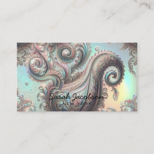 Carte De Visite Luxury Opal Paisley (Devant)