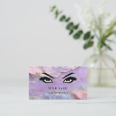 Carte De Visite Luxury Pastel Marble Lash Technician (Debout devant)