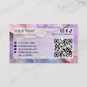 Carte De Visite Luxury Pastel Marble Lash Technician (Dos)