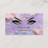 Carte De Visite Luxury Pastel Marble Lash Technician (Devant)