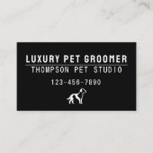 Carte De Visite Luxury Pet Groomer Modern Bold Professional (Devant)