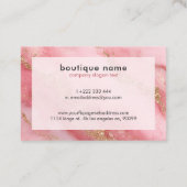 Carte De Visite Luxury Pink Marble (Dos)