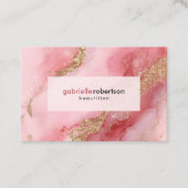 Carte De Visite Luxury Pink Marble (Devant)