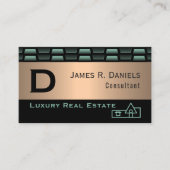 Carte De Visite Luxury Professional Consultant Green Metallic (Devant)