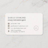 Carte De Visite Luxury Real Estate Agent Feminine Professional  (Dos)